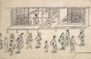 Street Scene in the Yoshiwara. Creator: Hishikawa Moronobu