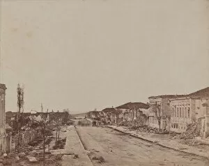 Bris Gallery: Street in Sebastopol, 1855-1856. Creator: James Robertson