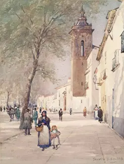 Aberdeen Art Gallery Museums Prints: A Street in Seville, 1900-1924. Creator: Garden Grant Smith