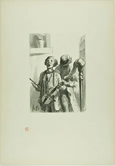 Singers Prints: The Street Singers, 1862, printed 1920. Creator: Charles Maurand