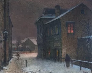 Schikaneder Gallery: Street in snow, 1907-1909. Artist: Schikaneder, Jakub (1855-1924)