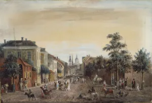 Martin Elias Prints: Street in Stockholm (Drottninggatan), 1808. Creator: Elias Martin