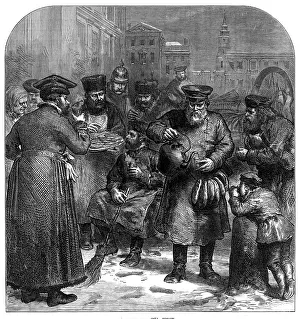 Teapot Prints: A street tea-seller, Moscow, 1874. Creator: Unknown