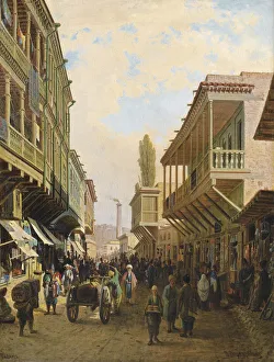 A street in Tiflis. Artist: Vereshchagin, Pyotr Petrovich (1836-1886) A street in Tiflis. Artist: Vereshchagin, Pyotr Petrovich (1836-1886)