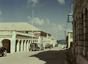 Seaside Gallery: A street in a town of the Virgin Islands, Christiansted, Saint Croix, 1941. Creator: Jack Delano