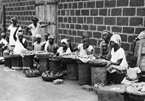 Images Dated 8th July 2010: Street traders, Freetown, Sierra Leone, 20th century