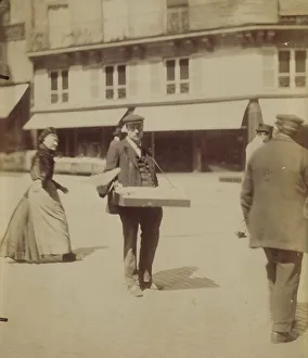 Atget Jean Eugene Auguste Prints: Street Vendor, France, c1910s. Creator: Eugene Atget