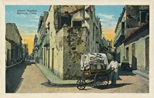 Hand Cart Gallery: Street Vendor, Havana, Cuba, 1938