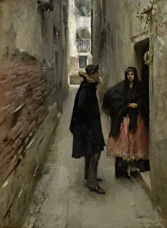 Alley Prints: A Street In Venice, c1880-82. Creator: John Singer Sargent