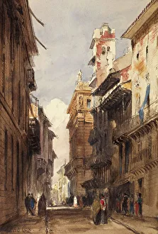 Verona Veneto Italy Prints: A Street in Verona, c1820s. Creator: David Cox the Elder