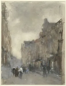 Street view in The Hague, c.1874, (1925 or earlier). Creator: Floris Arntzenius
