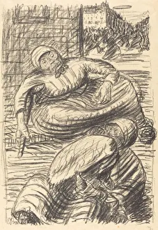 Barlach Ernst Prints: Street in Warsaw, published 1915. Creator: Ernst Barlach