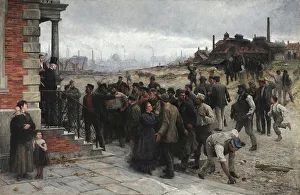 Industrialisation Prints: The Strike, 1886. Creator: Köhler, Robert (1850-1917)