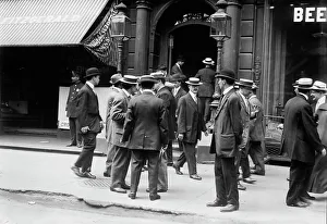 Strike Prints: Strike at Bryant Hall, between c1910 and c1915. Creator: Bain News Service