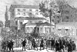 Unrest Prints: A strike of workmen in Paris, 1870. Creator: Unknown