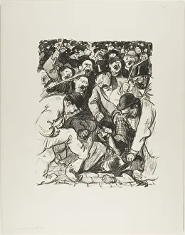 Violence Gallery: Striking Arguments, January 1898. Creator: Theophile Alexandre Steinlen
