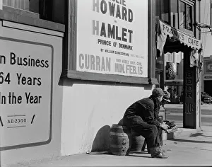 Striking longshoremen during the waterfront strike in San Francisco, California, 1937. Creator: Dorothea Lange