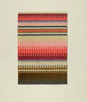 Carpets Gallery: Striped Stair Carpet, 1935 / 1942. Creator: Merkley, Arthur G