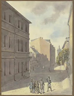 Shaded Prints: Strollers on Hochstrasse in Frankfurt am Main