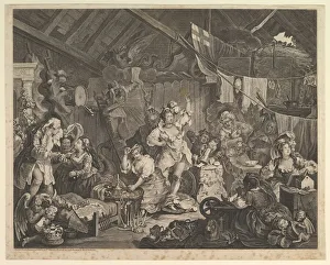 Strolling Actresses Dressing in a Barn, May 1738. Creator: William Hogarth