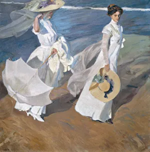Strolling along the Seashore. Artist: Sorolla y Bastida, Joaquin (1863-1923) Strolling along the Seashore. Artist: Sorolla y Bastida, Joaquin (1863-1923)