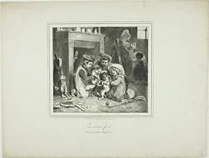 Comparison Prints: The Least Strong is the Most Treacherous, 1828. Creator: Auguste Raffet