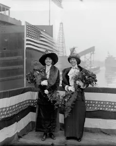 Launching Prints: Strs. A.D. MacTier and F.P. Jones, sponsors, 1913 Mar 8. Creator: Unknown