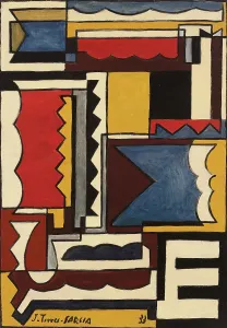 Structure with interlocking shapes, 1933. Creator: Torres-Garcia, Joaquin (1874-1949)