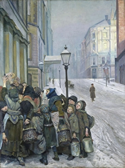 Cooking Pot Prints: Struggle for Existence, 1889. Creator: Christian Krohg
