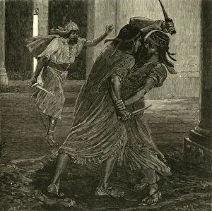 Zoroastrianism Prints: The Struggle Between Gomates and Gobryas, 1890. Creator: Unknown