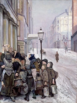 Winter Landscape Collection: Struggle for Survival. Artist: Krohg, Christian (1852-1925)