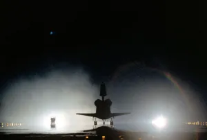 Runway Prints: STS-93 landing, Kennedy Space Center, Florida, USA, July 27, 1999. Creator: NASA