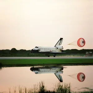 Orbiter Prints: STS-94 landing, Kennedy Space Center, Florida, USA, July 17, 1994. Creator: NASA