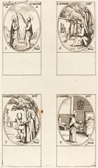 Leonard Of Noblac Prints: Sts. Philoteus and Theotimus; St. Leonard; St. Florentinus; St. Godfrey