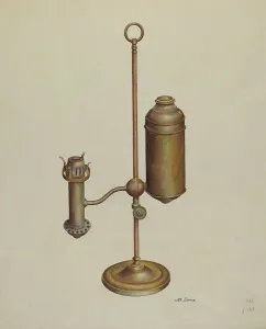 Doria Prints: Student Lamp, c. 1940. Creator: Alvin J. Doria