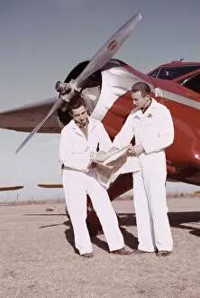 Flying Collection: Student pilots, Meacham Field, Fort Worth, Tex. 1942. Creator: Arthur Rothstein
