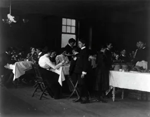 Dining Hall Prints: Students having a meal, Western High School