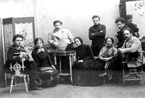 Images Dated 29th November 2008: Students, members of a revolutionary cell in St Petersburg, Russia, 1908