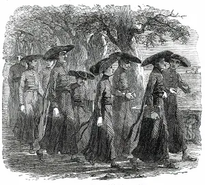 Tricornes Prints: Students of the Propaganda College - Rome, 1850. Creator: Unknown