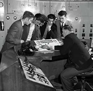 Students visiting Mexborough Power Station, South Yorkshire, 1960