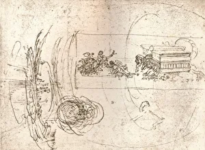 Jean Paul Prints: Studies for allegorical compositions, c1472-c1519 (1883). Artist: Leonardo da Vinci