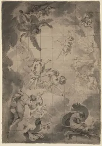 Aurora Prints: Studies of Aurora and Apollo, 1794. Creator: Pietro Fancelli