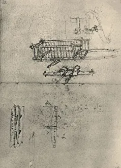 Studies of a Cart, Etc., c1480 (1945). Artist: Leonardo da Vinci Studies of a Cart, Etc., c1480 (1945). Artist: Leonardo da Vinci