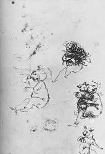 Studies of Children and Cats, 1478-1481 (1945). Artist: Leonardo da Vinci