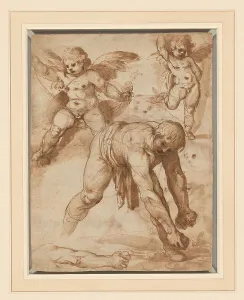 Bending Down Prints: Studies of a Figure Bending Over