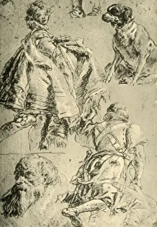 Von Hadeln Prints: Detail Studies for the Frescoes in the Kaisersaal in the Residence at Würzburg