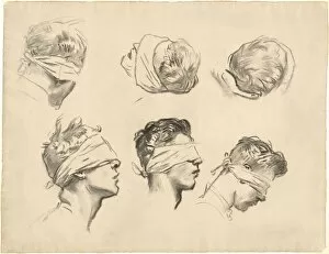 Blindfold Gallery: Studies for 'Gassed', 1918-1919. Creator: John Singer Sargent