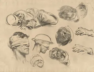 Studies for Gassed, 1918-1919. Creator: John Singer Sargent