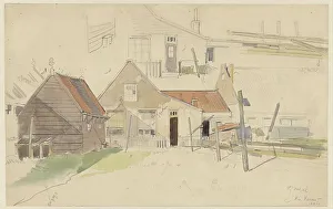 Studies of houses in the Vinkenbuurt, Amsterdam, 1886. Creator: Jan Hanau
