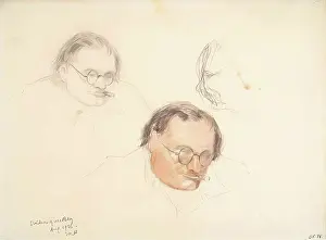 Hardie Prints: Studies of James McBey, 1926. Creator: Martin Hardie